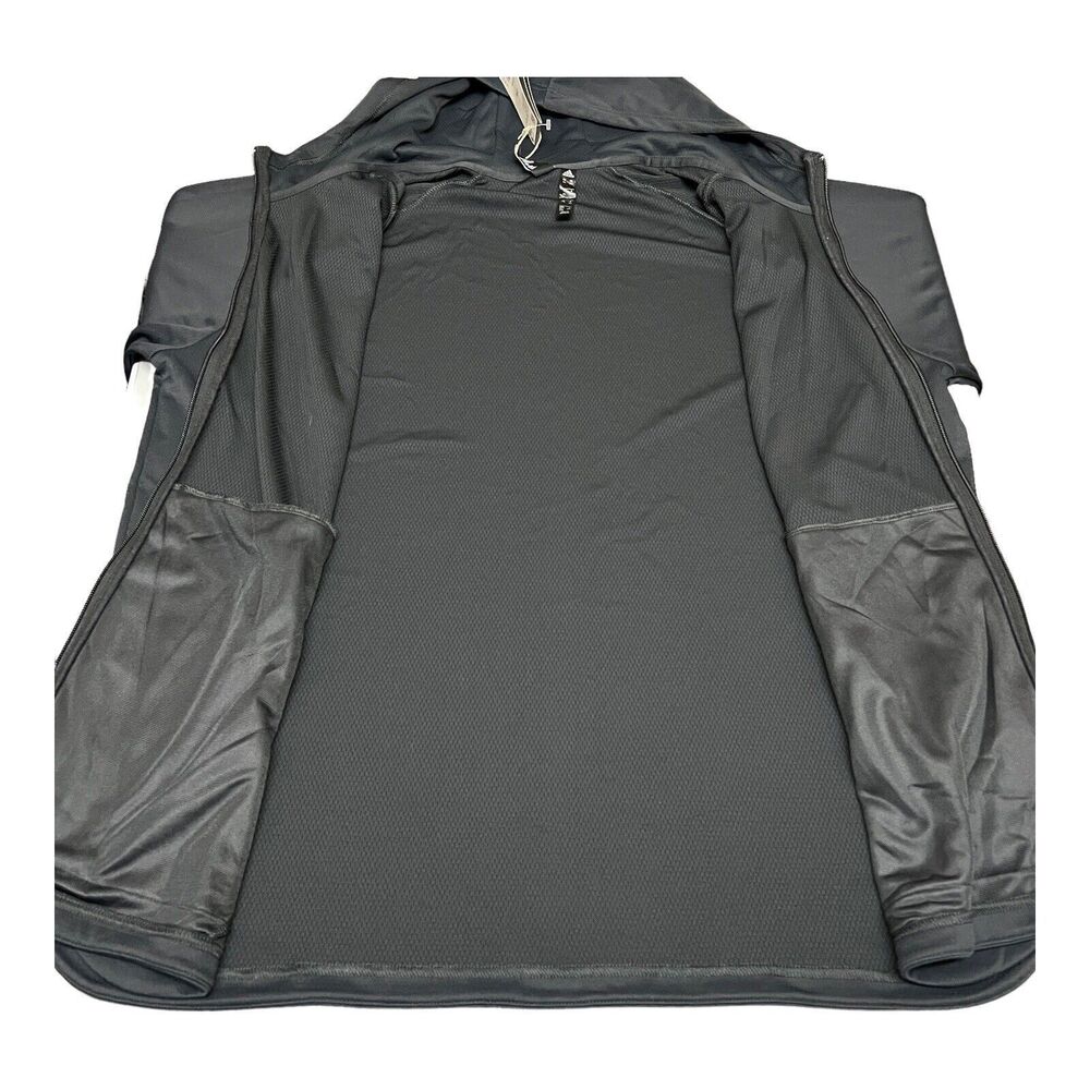 Adidas Hoodie Men 2XL Orange Full-Zip DH9071 Grey Activewear Running Outdoors - Picture 6 of 14